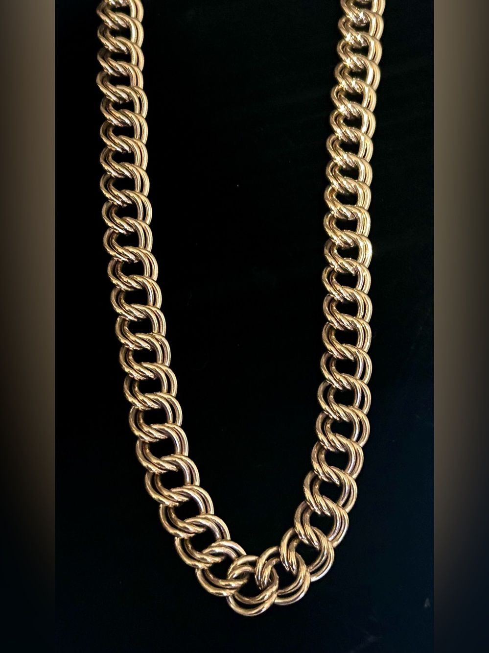 Vintage TRIFARI Necklace Chunky Heavy Wide 30" Long Chain, Vintage Trifari